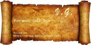Vermes Gábor névjegykártya