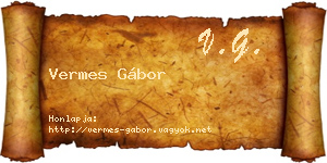 Vermes Gábor névjegykártya